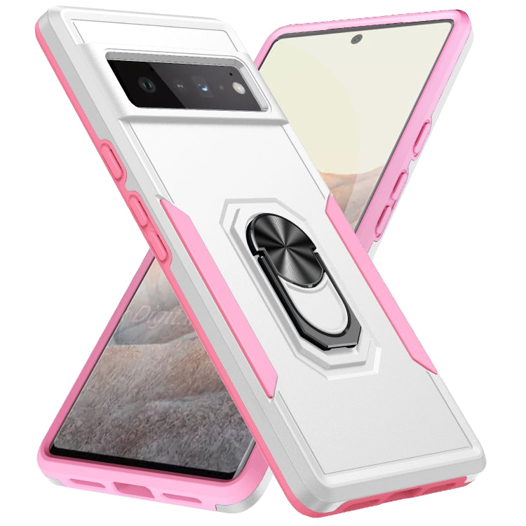 For Google Pixel 6 Pro Pioneer Armor Heavy Duty PC + TPU Holder Phone Case