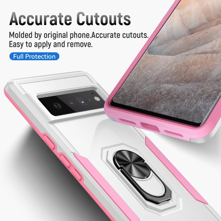 For Google Pixel 6 Pro Pioneer Armor Heavy Duty PC + TPU Holder Phone Case