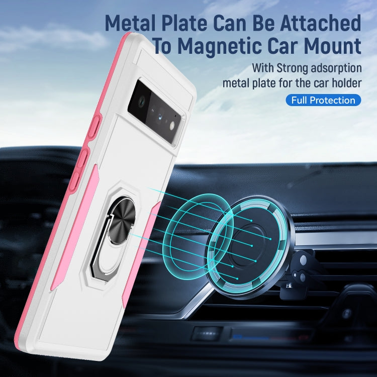 For Google Pixel 6 Pro Pioneer Armor Heavy Duty PC + TPU Holder Phone Case