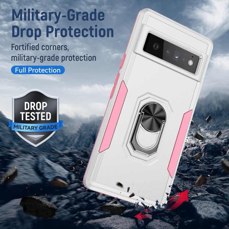For Google Pixel 6 Pro Pioneer Armor Heavy Duty PC + TPU Holder Phone Case