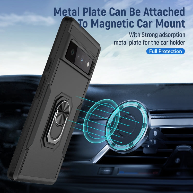 For Google Pixel 6 Pro Pioneer Armor Heavy Duty PC + TPU Holder Phone Case