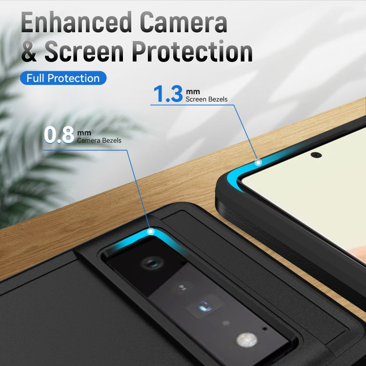 For Google Pixel 6 Pro Pioneer Armor Heavy Duty PC + TPU Holder Phone Case