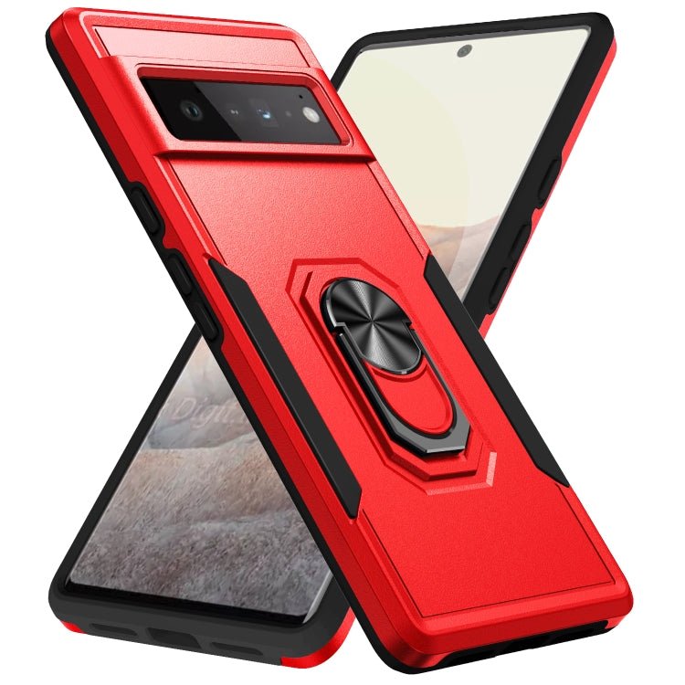 For Google Pixel 6 Pro Pioneer Armor Heavy Duty PC + TPU Holder Phone Case