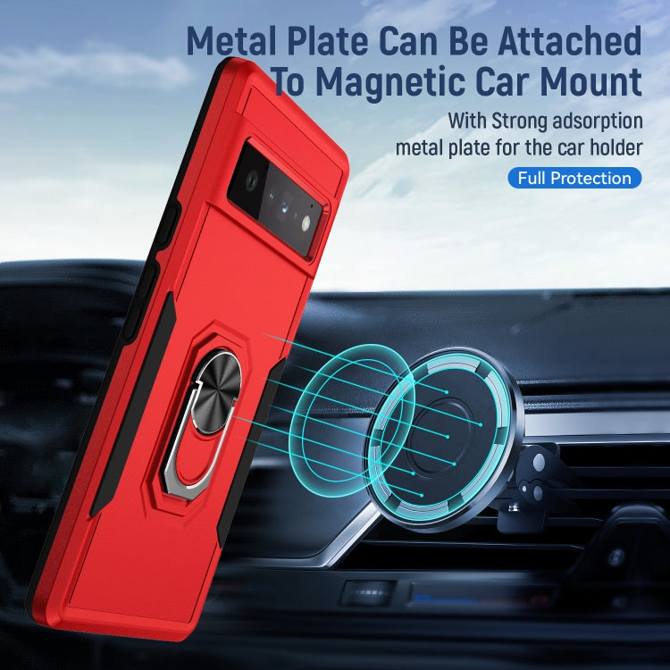 For Google Pixel 6 Pro Pioneer Armor Heavy Duty PC + TPU Holder Phone Case