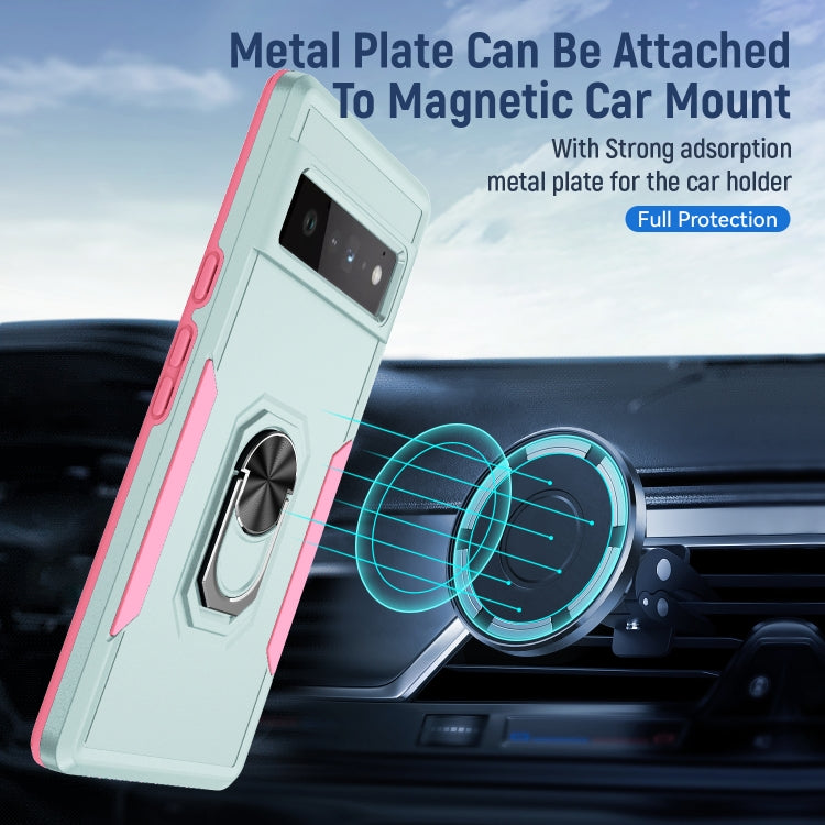 For Google Pixel 6 Pro Pioneer Armor Heavy Duty PC + TPU Holder Phone Case