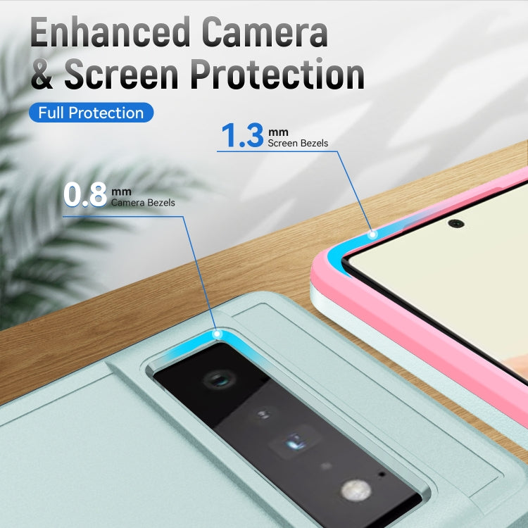 For Google Pixel 6 Pro Pioneer Armor Heavy Duty PC + TPU Holder Phone Case