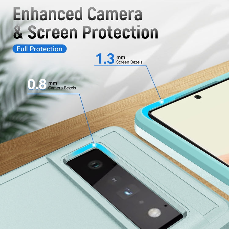For Google Pixel 6 Pro Pioneer Armor Heavy Duty PC + TPU Holder Phone Case