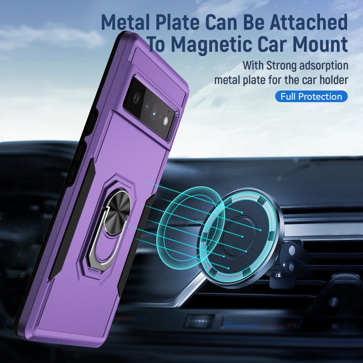 For Google Pixel 6 Pro Pioneer Armor Heavy Duty PC + TPU Holder Phone Case