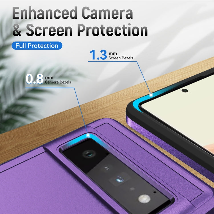 For Google Pixel 6 Pro Pioneer Armor Heavy Duty PC + TPU Holder Phone Case