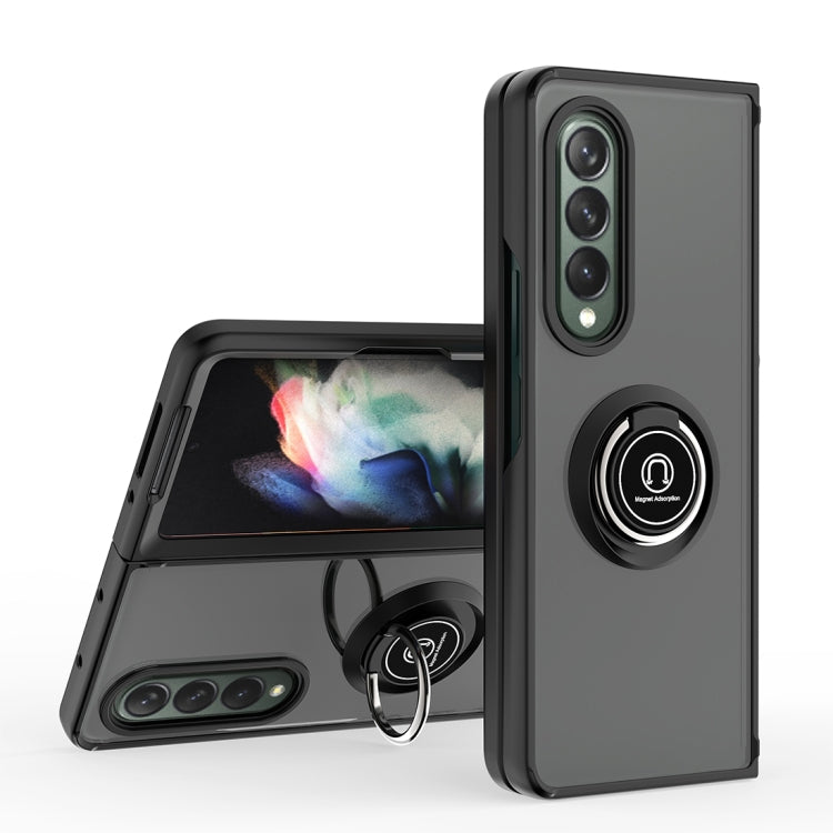For Samsung Galaxy Z Fold3 5G Q Shadow 1 Series TPU + PC Holder Phone Case