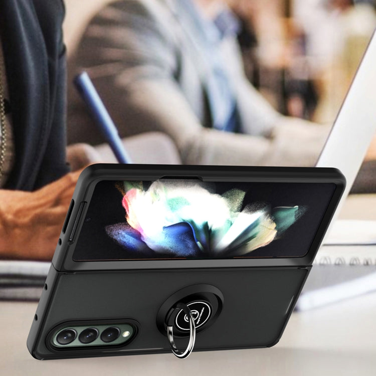 For Samsung Galaxy Z Fold3 5G Q Shadow 1 Series TPU + PC Holder Phone Case