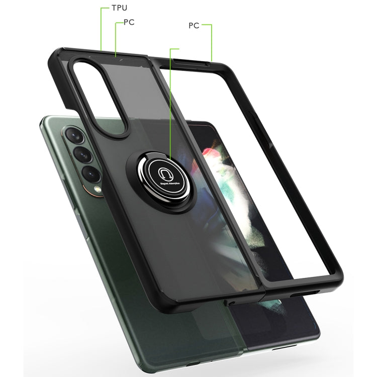 For Samsung Galaxy Z Fold3 5G Q Shadow 1 Series TPU + PC Holder Phone Case