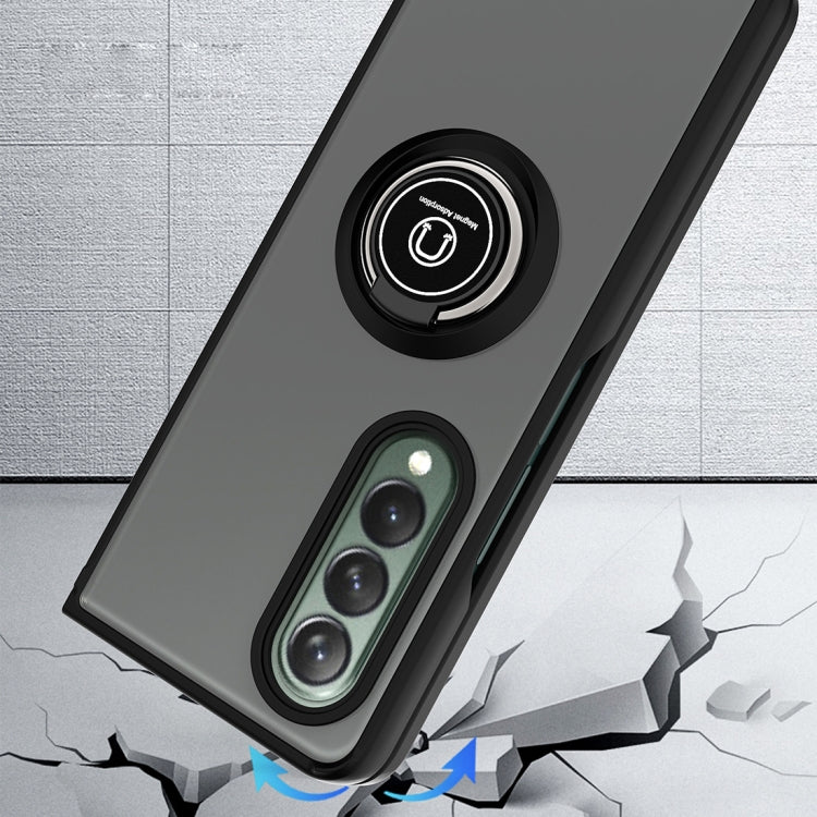 For Samsung Galaxy Z Fold3 5G Q Shadow 1 Series TPU + PC Holder Phone Case