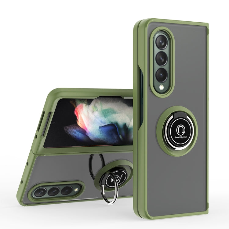 For Samsung Galaxy Z Fold3 5G Q Shadow 1 Series TPU + PC Holder Phone Case