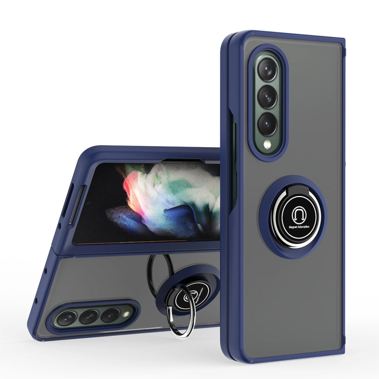 For Samsung Galaxy Z Fold3 5G Q Shadow 1 Series TPU + PC Holder Phone Case