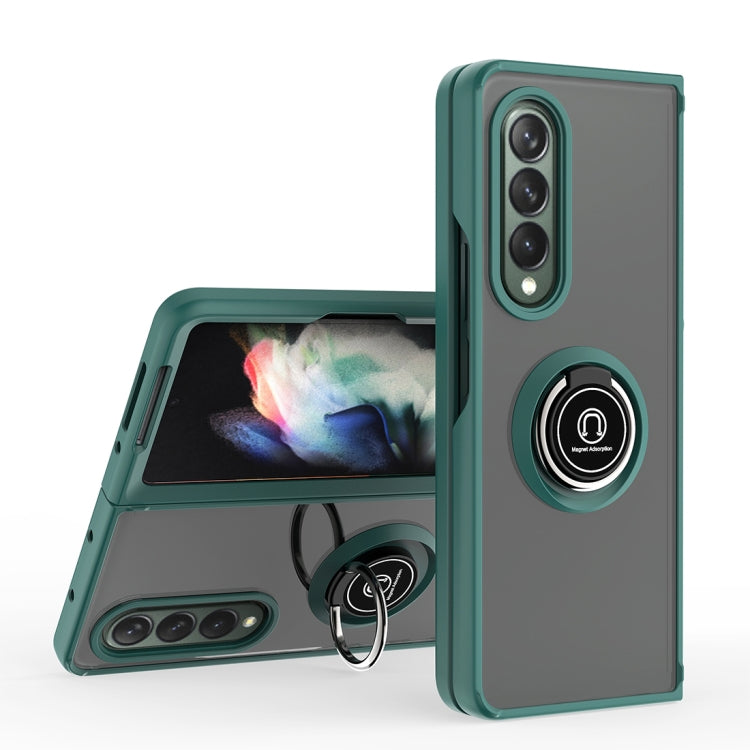For Samsung Galaxy Z Fold3 5G Q Shadow 1 Series TPU + PC Holder Phone Case