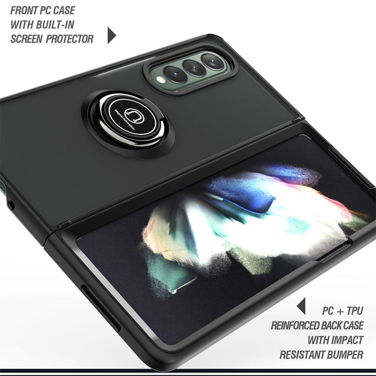 For Samsung Galaxy Z Fold3 5G Q Shadow 1 Series TPU + PC Holder Phone Case