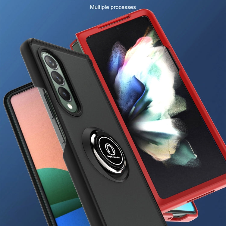 For Samsung Galaxy Z Fold3 5G Q Shadow 1 Series TPU + PC Holder Phone Case