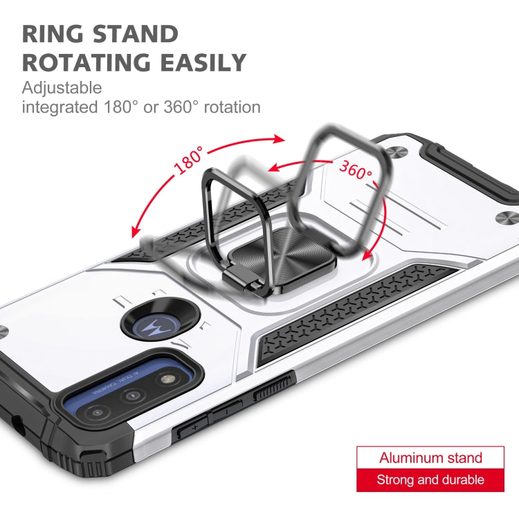 Magnetic Armor Shockproof TPU + PC Phone Case with Metal Ring Holder For Motorola G Pure