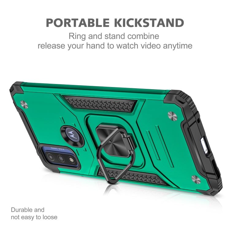 Magnetic Armor Shockproof TPU + PC Phone Case with Metal Ring Holder For Motorola G Pure
