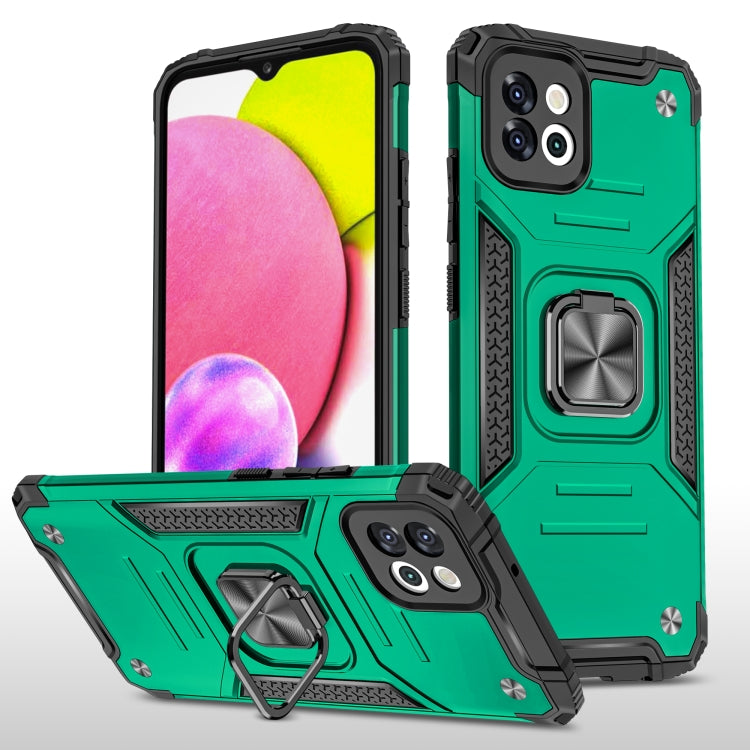 Magnetic Armor Shockproof TPU + PC Phone Case with Metal Ring Holder For Samsung Galaxy A03 Europe