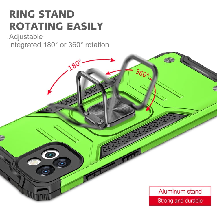 Magnetic Armor Shockproof TPU + PC Phone Case with Metal Ring Holder For Samsung Galaxy A03 Europe