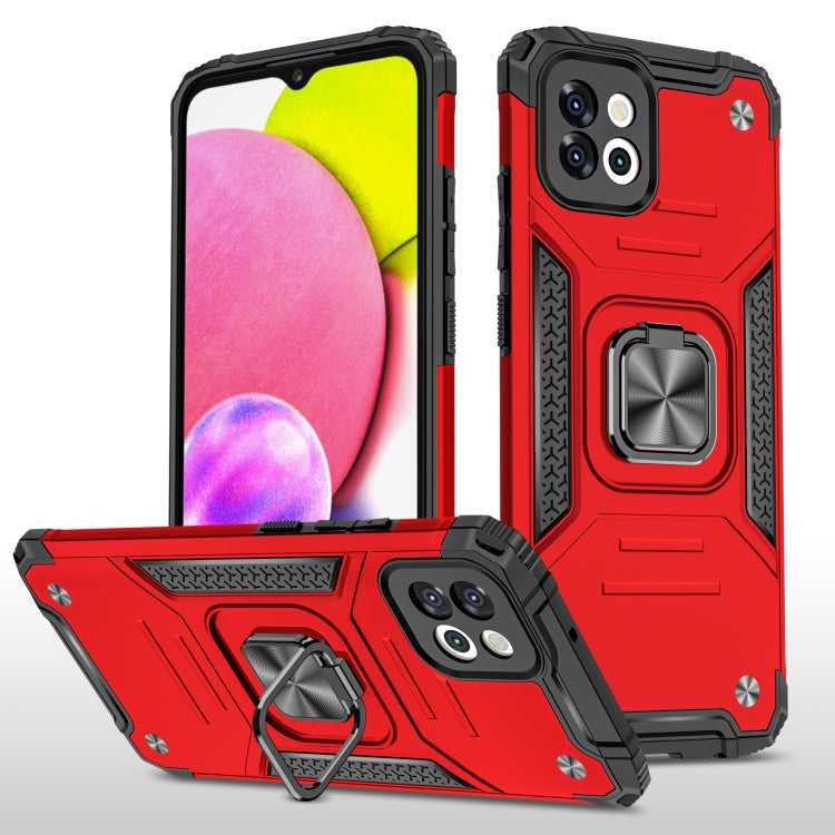 Magnetic Armor Shockproof TPU + PC Phone Case with Metal Ring Holder For Samsung Galaxy A03 Europe