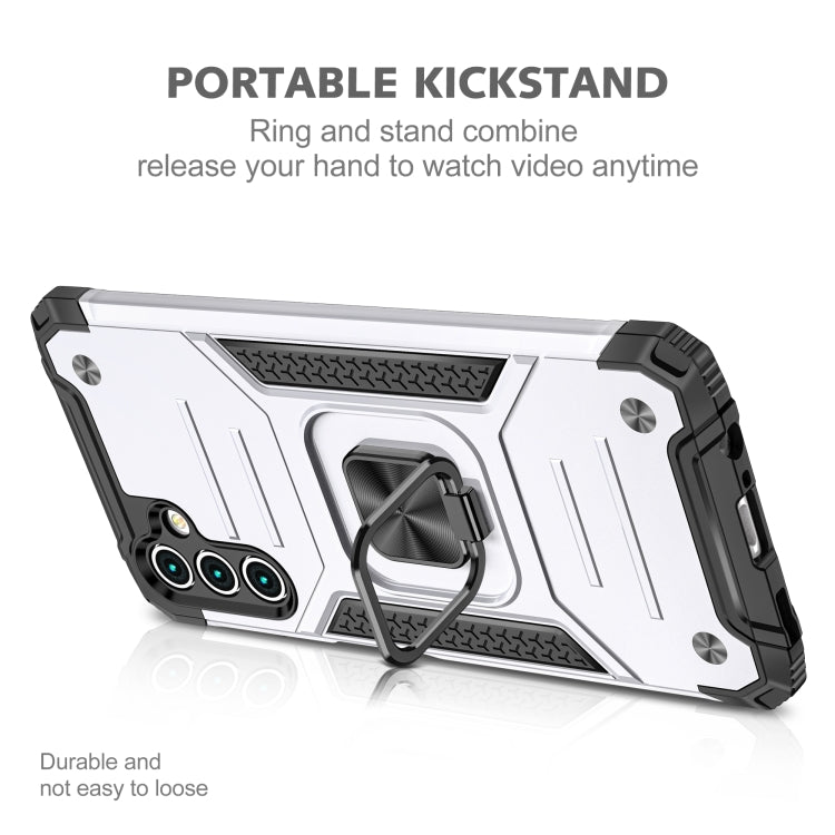 Magnetic Armor Shockproof TPU + PC Phone Case with Metal Ring Holder For Samsung Galaxy A13 5G