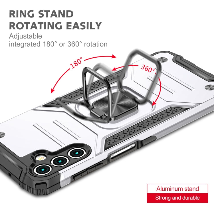 Magnetic Armor Shockproof TPU + PC Phone Case with Metal Ring Holder For Samsung Galaxy A13 5G