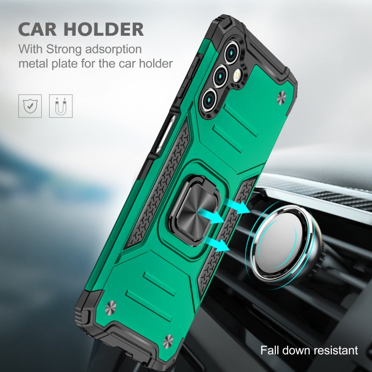 Magnetic Armor Shockproof TPU + PC Phone Case with Metal Ring Holder For Samsung Galaxy A13 5G