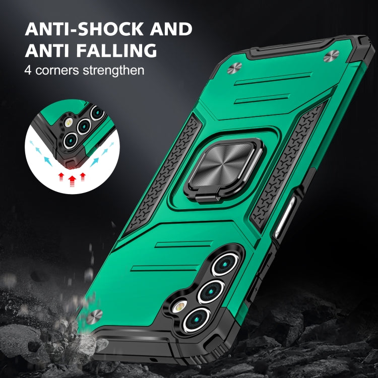 Magnetic Armor Shockproof TPU + PC Phone Case with Metal Ring Holder For Samsung Galaxy A13 5G