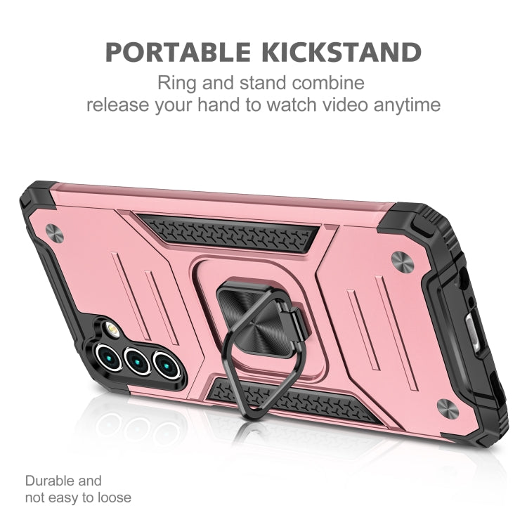 Magnetic Armor Shockproof TPU + PC Phone Case with Metal Ring Holder For Samsung Galaxy A13 5G