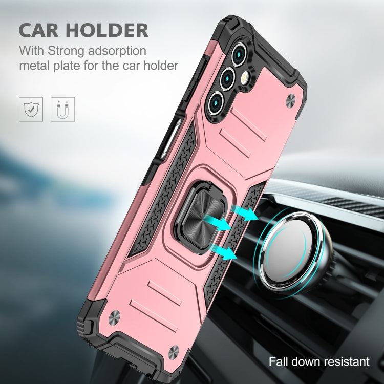 Magnetic Armor Shockproof TPU + PC Phone Case with Metal Ring Holder For Samsung Galaxy A13 5G