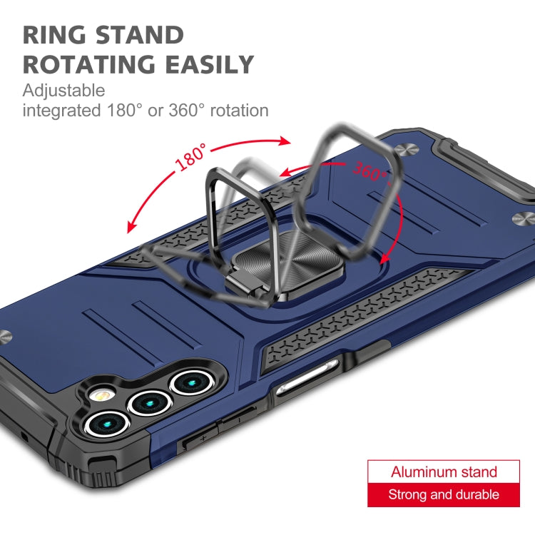 Magnetic Armor Shockproof TPU + PC Phone Case with Metal Ring Holder For Samsung Galaxy A13 5G