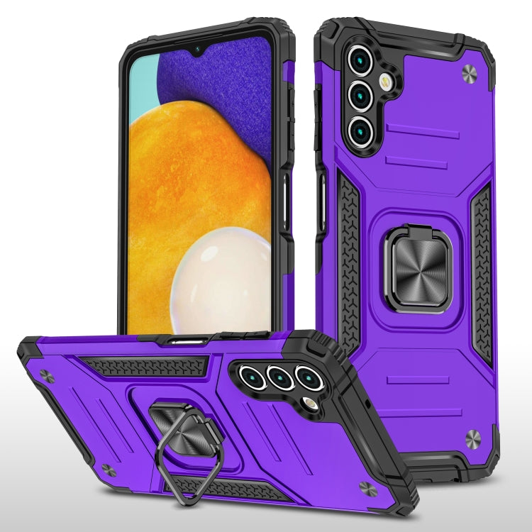 Magnetic Armor Shockproof TPU + PC Phone Case with Metal Ring Holder For Samsung Galaxy A13 5G