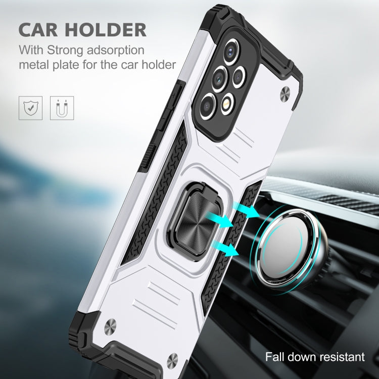 Magnetic Armor Shockproof TPU + PC Phone Case with Metal Ring Holder For Samsung Galaxy A33