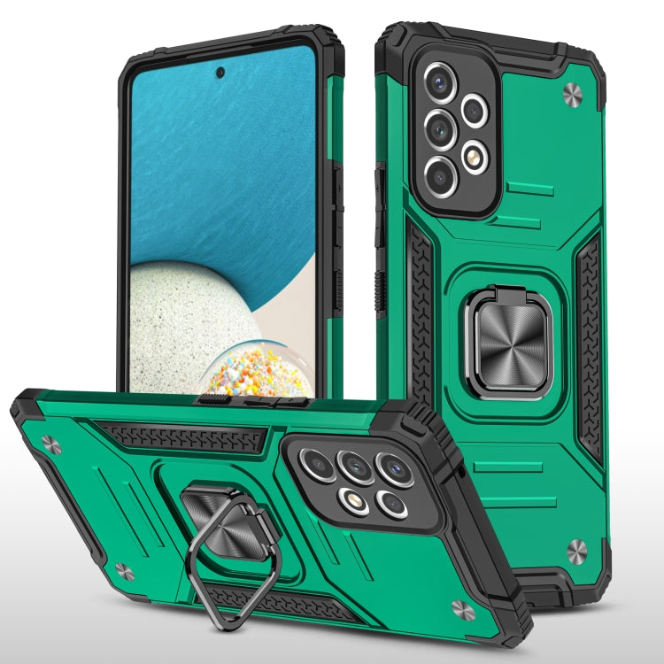 Magnetic Armor Shockproof TPU + PC Phone Case with Metal Ring Holder For Samsung Galaxy A33