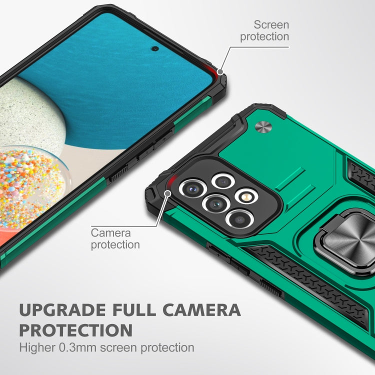 Magnetic Armor Shockproof TPU + PC Phone Case with Metal Ring Holder For Samsung Galaxy A33