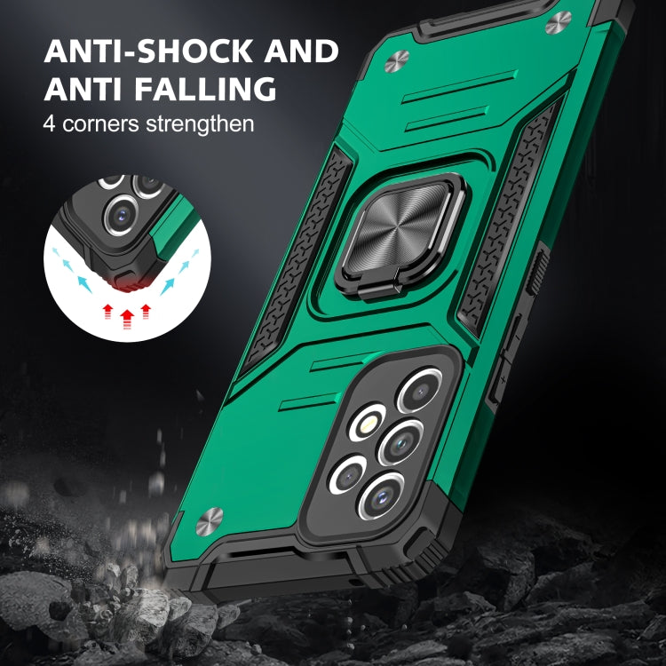 Magnetic Armor Shockproof TPU + PC Phone Case with Metal Ring Holder For Samsung Galaxy A33