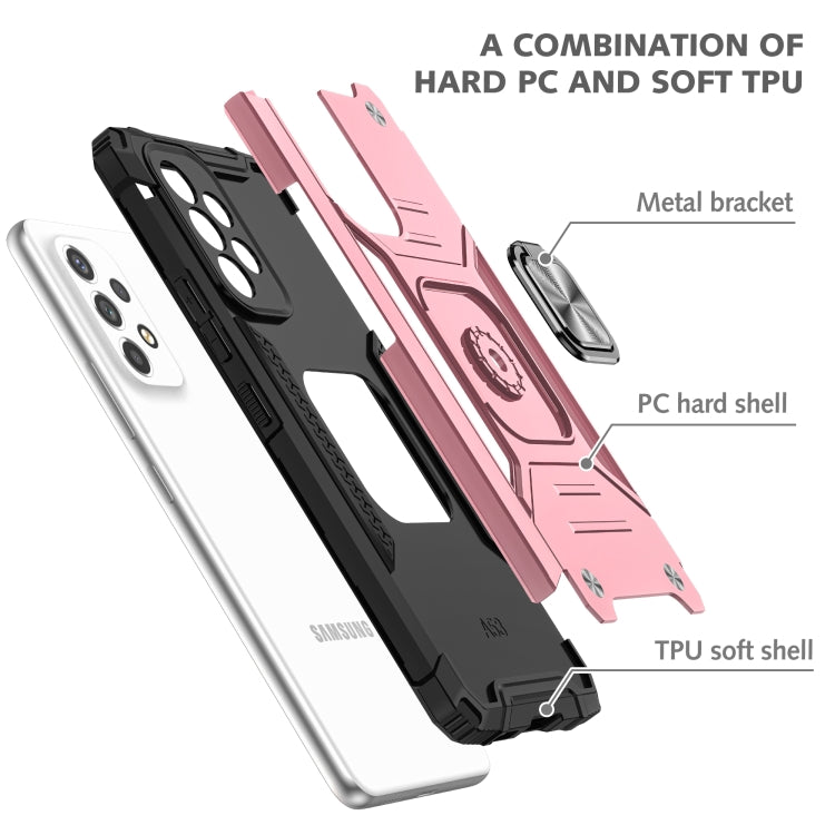 Magnetic Armor Shockproof TPU + PC Phone Case with Metal Ring Holder For Samsung Galaxy A33