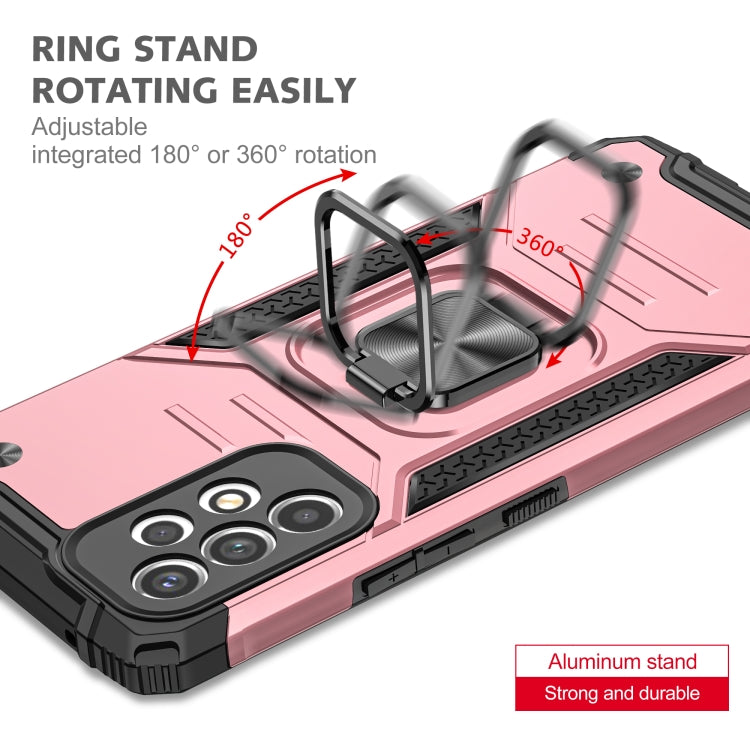 Magnetic Armor Shockproof TPU + PC Phone Case with Metal Ring Holder For Samsung Galaxy A33