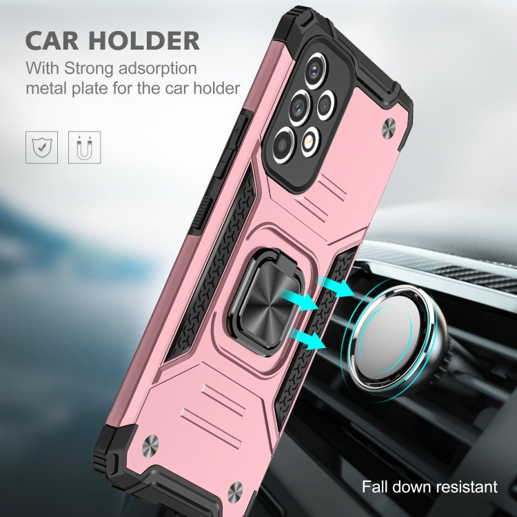 Magnetic Armor Shockproof TPU + PC Phone Case with Metal Ring Holder For Samsung Galaxy A33