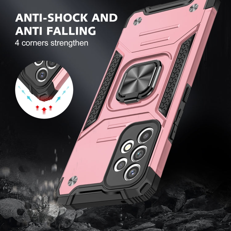 Magnetic Armor Shockproof TPU + PC Phone Case with Metal Ring Holder For Samsung Galaxy A33