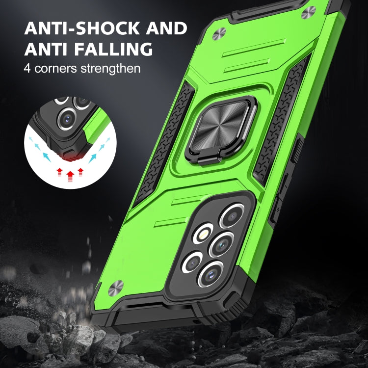 Magnetic Armor Shockproof TPU + PC Phone Case with Metal Ring Holder For Samsung Galaxy A33
