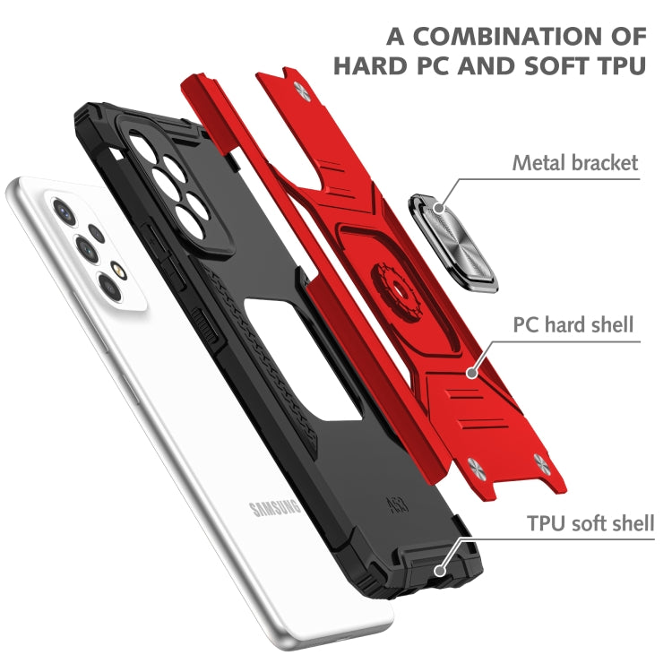 Magnetic Armor Shockproof TPU + PC Phone Case with Metal Ring Holder For Samsung Galaxy A33