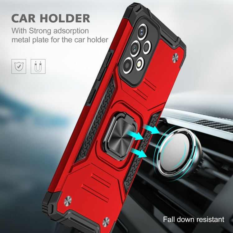 Magnetic Armor Shockproof TPU + PC Phone Case with Metal Ring Holder For Samsung Galaxy A33