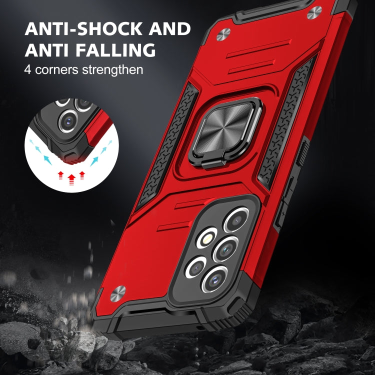 Magnetic Armor Shockproof TPU + PC Phone Case with Metal Ring Holder For Samsung Galaxy A33