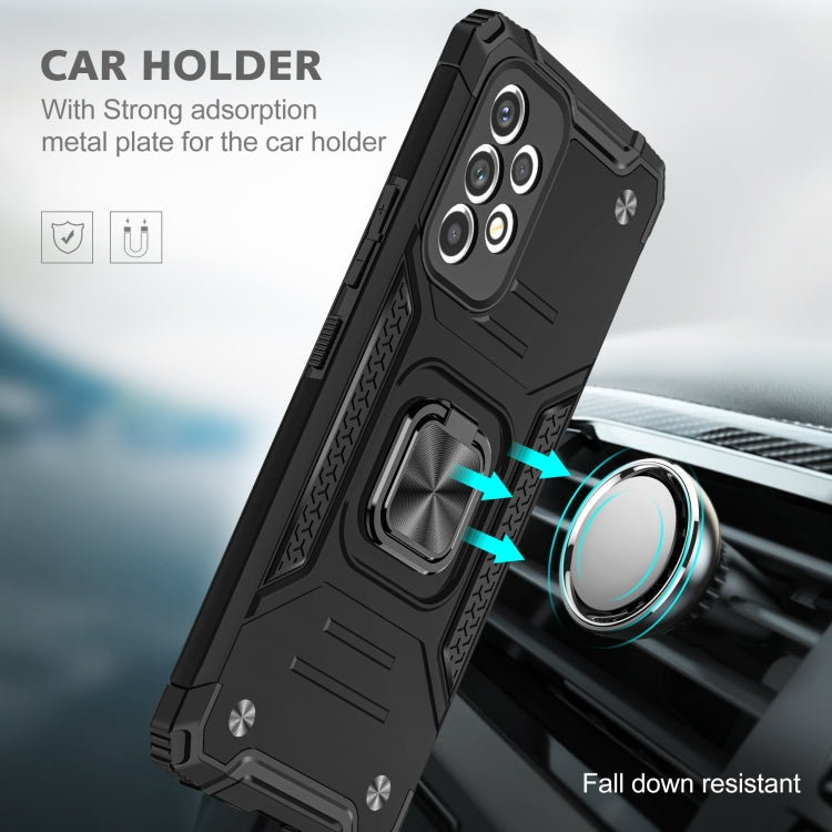 Magnetic Armor Shockproof TPU + PC Phone Case with Metal Ring Holder For Samsung Galaxy A33