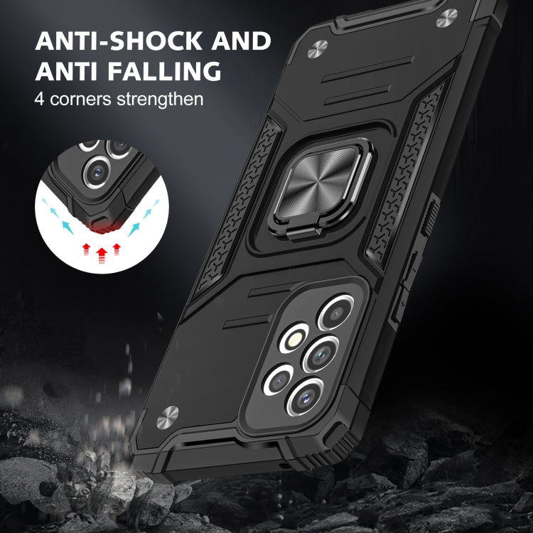 Magnetic Armor Shockproof TPU + PC Phone Case with Metal Ring Holder For Samsung Galaxy A33