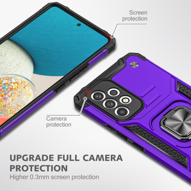 Magnetic Armor Shockproof TPU + PC Phone Case with Metal Ring Holder For Samsung Galaxy A33